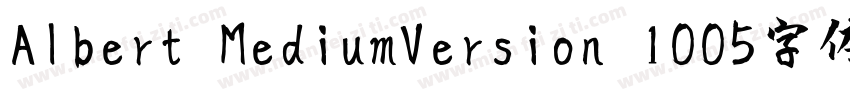 Albert MediumVersion 1005字体下载字体转换